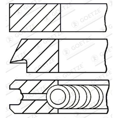 Goetze Motor 08-140807-00 Piston Ringsett - Engine Piston Ring Kit Goetze Motor 08-140807-00 Piston Ringsett - Engine Piston Ring Kit
