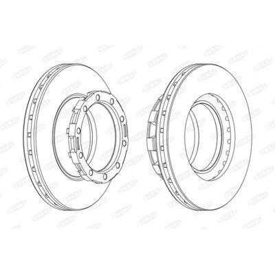 BERAL BCR168A Disque de frein ventilé - 45mm x 235mm - Disque de frein BERAL BCR168A Disque de frein ventilé - 45mm x 235mm - Disque de frein