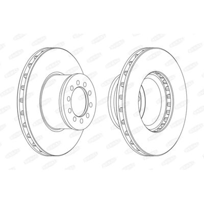 Disco freno ventilato BERAL BCR186A per Mercedes-Benz ATEGO Disco freno ventilato BERAL BCR186A per Mercedes-Benz ATEGO