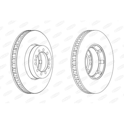 BERAL BCR242A Ventileret bremseskive til Renault Trucks Midlum BERAL BCR242A Ventileret bremseskive til Renault Trucks Midlum