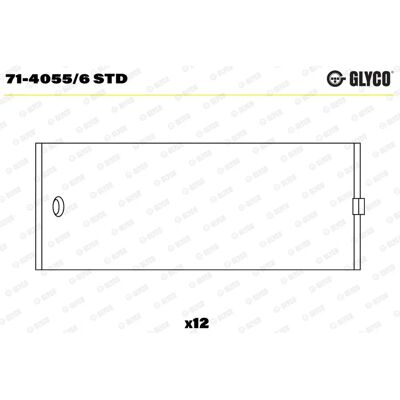 GLYCO - 71-4055/6 STD - Crankshaft bearing GLYCO - 71-4055/6 STD - Crankshaft bearing