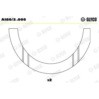 Glyco A180/2 .005 Rondella distanziatrice - Rondella distanziatrice per modelli Ford Glyco A180/2 .005 Rondella distanziatrice - Rondella distanziatrice per modelli Ford
