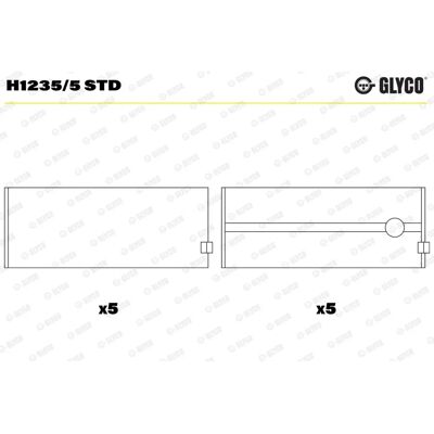 GLYCO - H1235/5 STD - Krumhjuletlager GLYCO - H1235/5 STD - Krumhjuletlager
