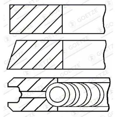 GOETZE ENGINE 08-425200-00 Piston Rings Set - engine GOETZE ENGINE 08-425200-00 Piston Rings Set - engine