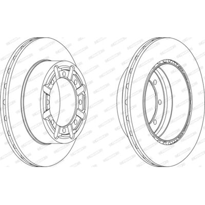 FERODO Nissan Bremsscheibe - Belüftet 290mm - 78mm - 22mm - FCR340A FERODO Nissan Bremsscheibe - Belüftet 290mm - 78mm - 22mm - FCR340A