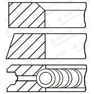 GOETZE ENGINE - 93mm Piston Ring Kit for Alfa Romeo & Lancia - Engine Parts GOETZE ENGINE - 93mm Piston Ring Kit for Alfa Romeo & Lancia - Engine Parts