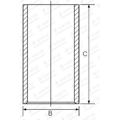 GOETZE ENGINE 14-010900-00 Cylindersleeve - Diameter 79,38mm GOETZE ENGINE 14-010900-00 Cylindersleeve - Diameter 79,38mm