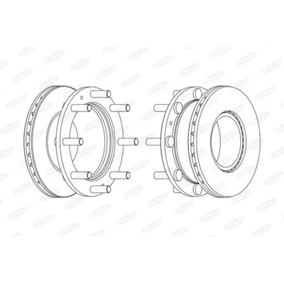 BERAL BCR308A Disque de frein ventilé pour IVECO EuroCargo I-III - Disque de frein BERAL BCR308A Disque de frein ventilé pour IVECO EuroCargo I-III - Disque de frein
