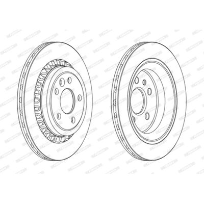 FERODO Volvo XC60 Jarrulevy - Ilmastoitu 22mm - Disque de frein FERODO Volvo XC60 Jarrulevy - Ilmastoitu 22mm - Disque de frein