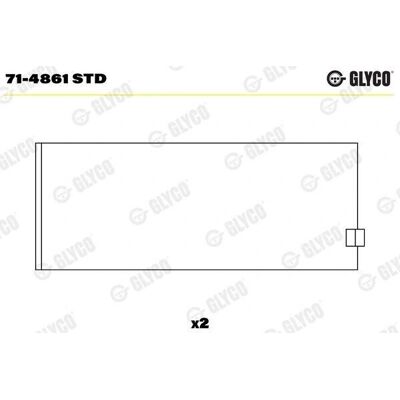Glyco 71-4861 STD Support de bielles - Support en acier avec bronze aggloméré Glyco 71-4861 STD Support de bielles - Support en acier avec bronze aggloméré