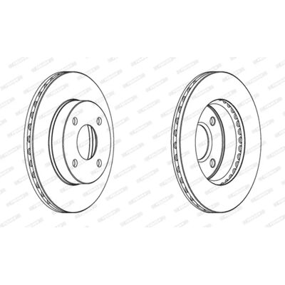 FERODO Nissan Micra 2 Ventilerad bromsskiva 18mm - Bromsskiva FERODO Nissan Micra 2 Ventilerad bromsskiva 18mm - Bromsskiva