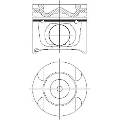 NÜRAL Mercedes-Benz Kolv - Modell 87-427400-10 med Kylkanal - Ø83mm NÜRAL Mercedes-Benz Kolv - Modell 87-427400-10 med Kylkanal - Ø83mm