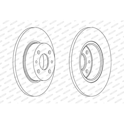 FERODO Fiat Alfa Romeo Chrysler DDF066C Bromsskivor - Bromsskivor FERODO Fiat Alfa Romeo Chrysler DDF066C Bromsskivor - Bromsskivor