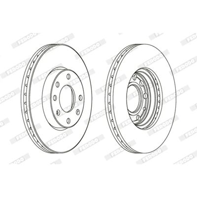 Disc frână Ferodo Opel Vauxhall 256mm Ventilat - Disc de frână Disc frână Ferodo Opel Vauxhall 256mm Ventilat - Disc de frână