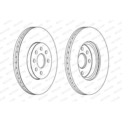 FERODO Jarrulevy - Ilmastoitu, 280mm, 25mm, Opel/Vauxhall FERODO Jarrulevy - Ilmastoitu, 280mm, 25mm, Opel/Vauxhall