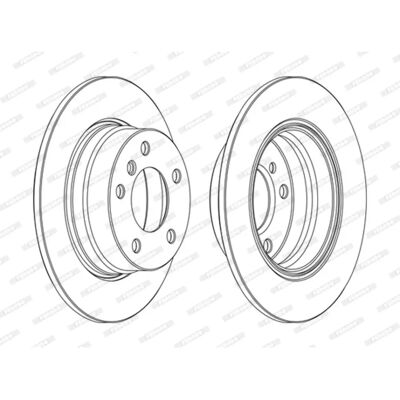 FERODO BMW Jarrulevyt - 10mm Täyspinnoitettu - Takaxel FERODO BMW Jarrulevyt - 10mm Täyspinnoitettu - Takaxel