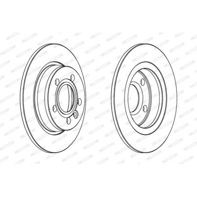 FERODO VW, FORD, SEAT Jarrulevy - FULL COAT+ 10mm 268mm - Takapyörä FERODO VW, FORD, SEAT Jarrulevy - FULL COAT+ 10mm 268mm - Takapyörä