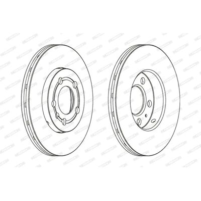 FERODO Disc de frână - Ventilat 256mm - 5 găuri - Grosime minimă 19mm FERODO Disc de frână - Ventilat 256mm - 5 găuri - Grosime minimă 19mm