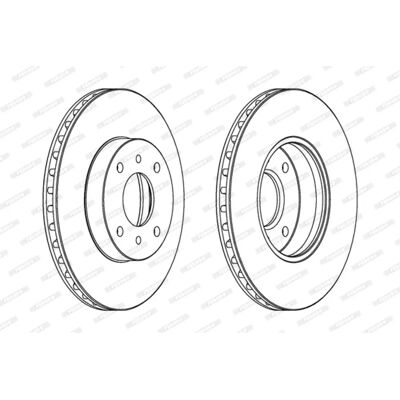 FERODO Nissan 280mm Ventilerad bromsskiva FERODO Nissan 280mm Ventilerad bromsskiva