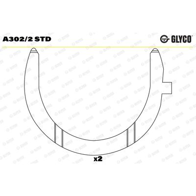 GLYCO A302/2 STD Krumtapakselafstandsskive - Spacer GLYCO A302/2 STD Krumtapakselafstandsskive - Spacer