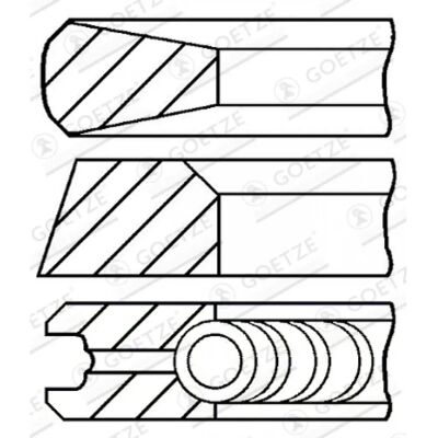 GOETZE ENGINE 08-432700-00 Pistonringssæt - Motor GOETZE ENGINE 08-432700-00 Pistonringssæt - Motor