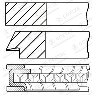 Goetze Engine 08-435300-00 Piston Ring Kit - Engine Piston Ring Kit Goetze Engine 08-435300-00 Piston Ring Kit - Engine Piston Ring Kit