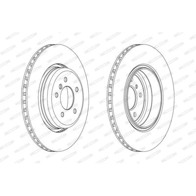 FERODO DDF2154C-1 Disco de freno ventilado trasero - Disco de freno FERODO DDF2154C-1 Disco de freno ventilado trasero - Disco de freno