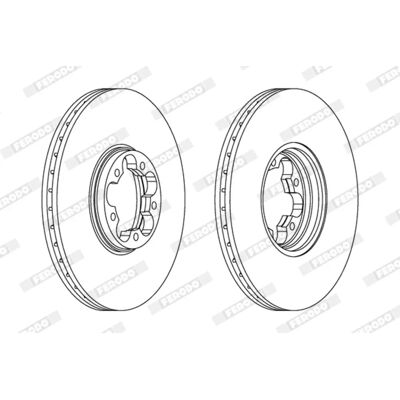 FERODO Ford Transit Mk5 Bromsskiva - Ventilerad FERODO Ford Transit Mk5 Bromsskiva - Ventilerad