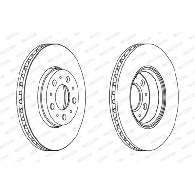 FERODO DDF1163 - Disco de freio para Volvo V70, S60, S80, XC70 FERODO DDF1163 - Disco de freio para Volvo V70, S60, S80, XC70