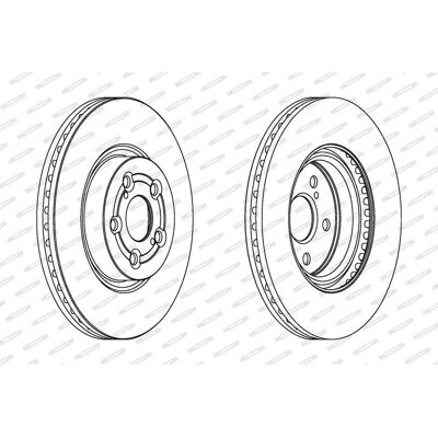 Toyota Avensis II Ferodo DDF1315C Disc de frână ventilat - Sistem de frânare Toyota Avensis II Ferodo DDF1315C Disc de frână ventilat - Sistem de frânare