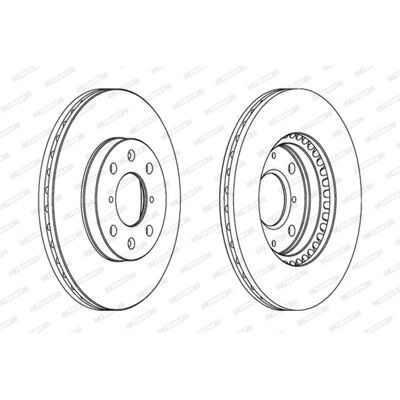 FERODO DDF1520C Αερόφρενο δισκόφρενο - Δίσκος FERODO DDF1520C Αερόφρενο δισκόφρενο - Δίσκος