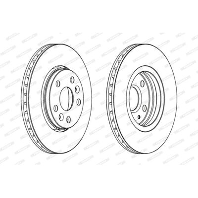 Disco freno ventilato Ferodo DDF1733C per Renault, Mercedes-Benz Disco freno ventilato Ferodo DDF1733C per Renault, Mercedes-Benz