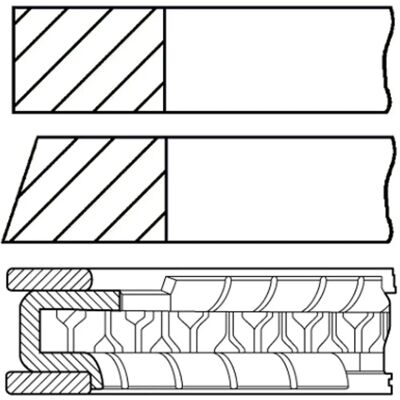 Jeu de segments de piston GOETZE 08-442700-00 - Kit de segments Jeu de segments de piston GOETZE 08-442700-00 - Kit de segments