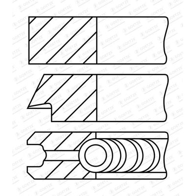 GOETZE ENGINE 08-148307-00 Piston Ring Set - Car Parts GOETZE ENGINE 08-148307-00 Piston Ring Set - Car Parts