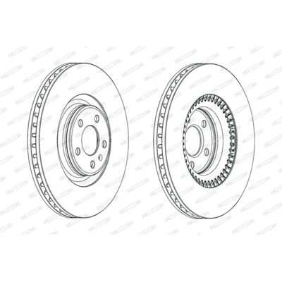 Ferodo Ventilert bremseskive for Audi A6 A7 - 356mm Ferodo Ventilert bremseskive for Audi A6 A7 - 356mm