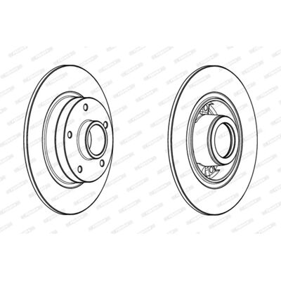 FERODO Jarrulevy Renault - 8mm paksuus, 260mm halkaisija, Takapyörä FERODO Jarrulevy Renault - 8mm paksuus, 260mm halkaisija, Takapyörä