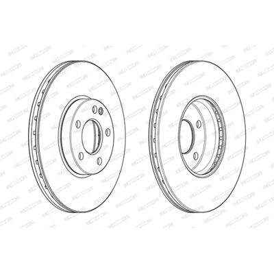 FERODO DDF2334C-1 Ventilerad bromsskiva - 280mm FERODO DDF2334C-1 Ventilerad bromsskiva - 280mm