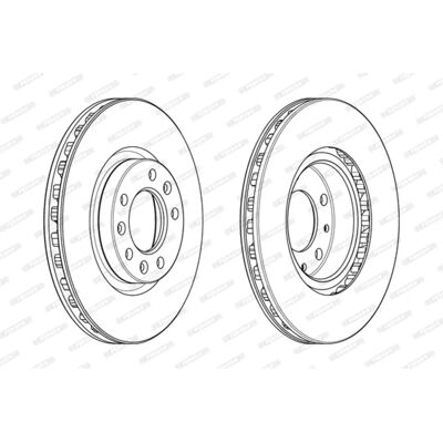 FERODO DDF2401C-1 Disco de freno - Ventilado FERODO DDF2401C-1 Disco de freno - Ventilado
