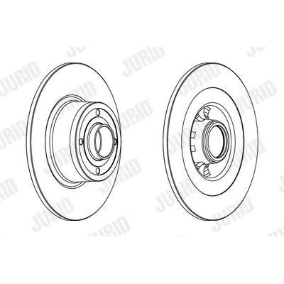 JURID Disco de freno Renault - 562935JC-1 - Ventilado completo - Eje trasero JURID Disco de freno Renault - 562935JC-1 - Ventilado completo - Eje trasero