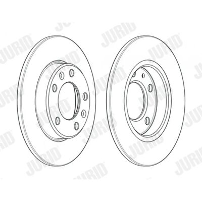 Jurid Peugeot 308 II 249x10mm Hinter Bremsscheibe Jurid Peugeot 308 II 249x10mm Hinter Bremsscheibe