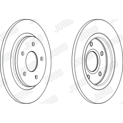 JURID - Disco de freno trasero - Ventilado, recubierto - Fiat, Chrysler, Dodge, VW JURID - Disco de freno trasero - Ventilado, recubierto - Fiat, Chrysler, Dodge, VW