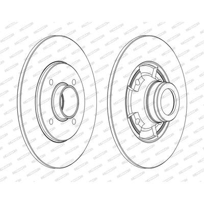 FERODO RENAULT Disc de frână - 238mm, 8mm, Spate FERODO RENAULT Disc de frână - 238mm, 8mm, Spate