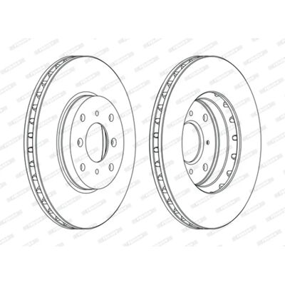 FERODO DDF1119C Gjev ventilert bremseskive - Disc de frein FERODO DDF1119C Gjev ventilert bremseskive - Disc de frein