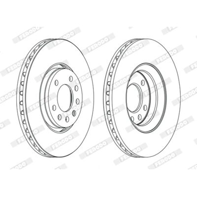 Αεριζόμενος δίσκος φρένων Ferodo για Saab 9-3, Opel Vectra C, Cadillac BLS - Δίσκος φρένων Αεριζόμενος δίσκος φρένων Ferodo για Saab 9-3, Opel Vectra C, Cadillac BLS - Δίσκος φρένων