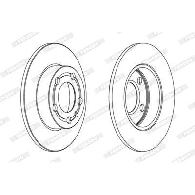 FERODO VW Polo Golf 4 Lupo Disc de Frână Spate Complet - Disc de Frână FERODO VW Polo Golf 4 Lupo Disc de Frână Spate Complet - Disc de Frână