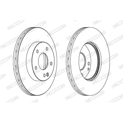 FERODO Jarrulevy Mercedes Vaneo - Ilmastoitu 22mm 5 hole FERODO Jarrulevy Mercedes Vaneo - Ilmastoitu 22mm 5 hole