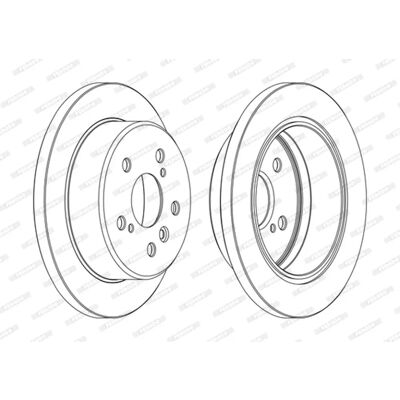 Πίσω δίσκος φρένων FERODO DDF1598C - Lexus RX I, Toyota Solara II Πίσω δίσκος φρένων FERODO DDF1598C - Lexus RX I, Toyota Solara II