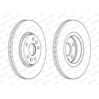 FERODO DDF2266C Frontventileret Skivebrems for Renault Scenic 2 & Grand Scenic 2 FERODO DDF2266C Frontventileret Skivebrems for Renault Scenic 2 & Grand Scenic 2