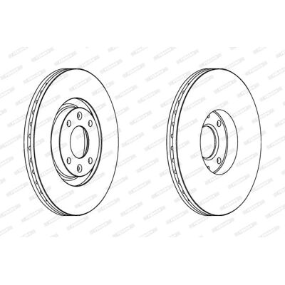 FERODO disc de frână Peugeot, Citroën DDF1442C - Disc de frână FERODO disc de frână Peugeot, Citroën DDF1442C - Disc de frână