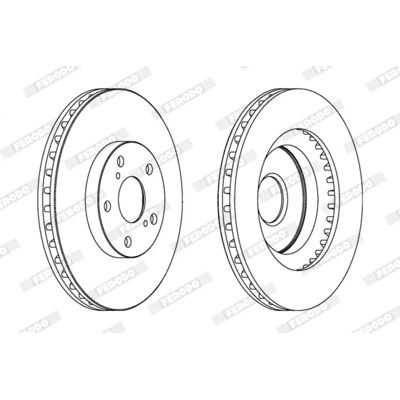 Toyota RAV4 Disc de frână ventilat Ferodo DDF1646C - Componente de frână Toyota RAV4 Disc de frână ventilat Ferodo DDF1646C - Componente de frână